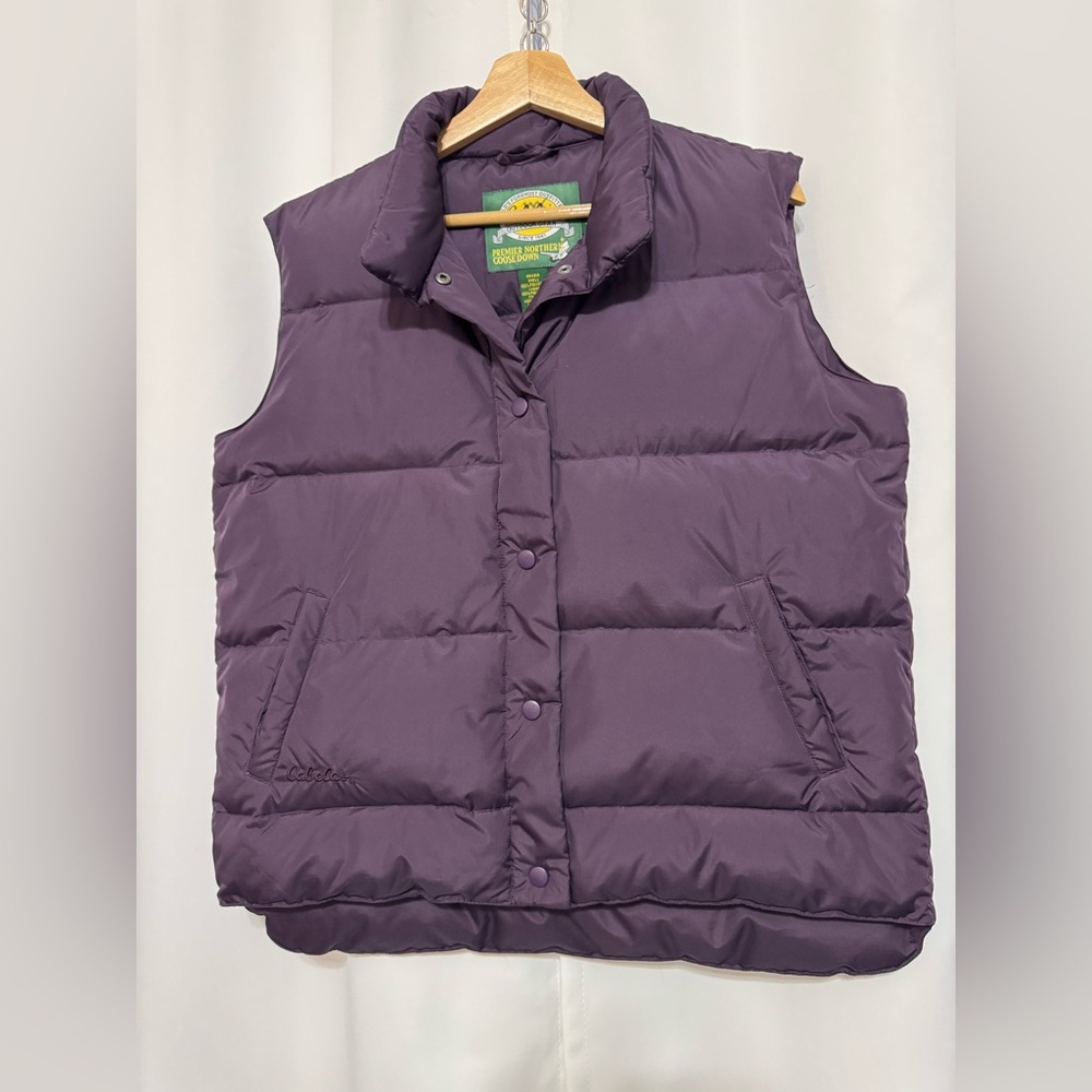 Cabela’s Women’s Purple Puffer Goose Down Vest Medium